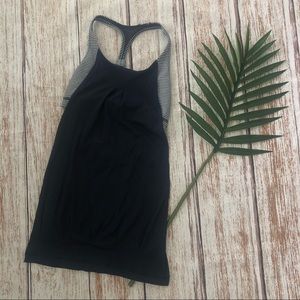 Lululemon Practice Freely Tank Top Size 2 Inkwell Gingham